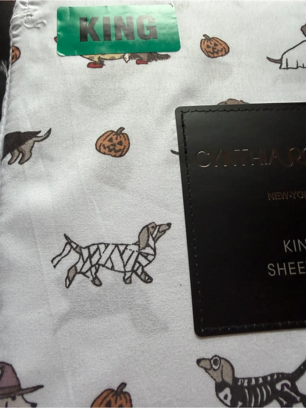 New Cynthia Rowley Dachshund Halloween Ween Dog Ghost Clown Witch Mummy 4-piece